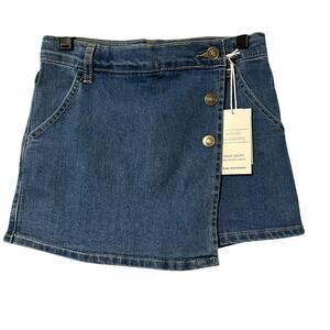NWT Social Academy Denim Wrap Blue Wash Mini Skort-Kids Girls 8
